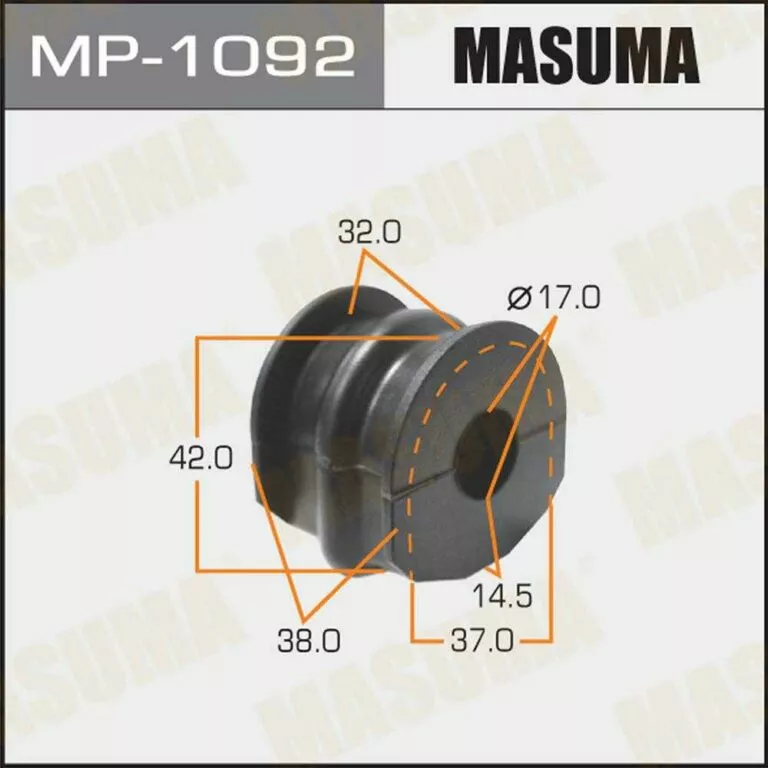 Втулка стабилизатора Masuma MP-1092/CVN-19 d17 54613-JG17C купить,NaN