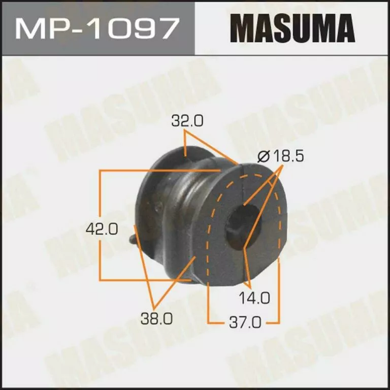 Втулка стабилизатора Masuma MP-1097 d18 54613-JD18C купить,NaN