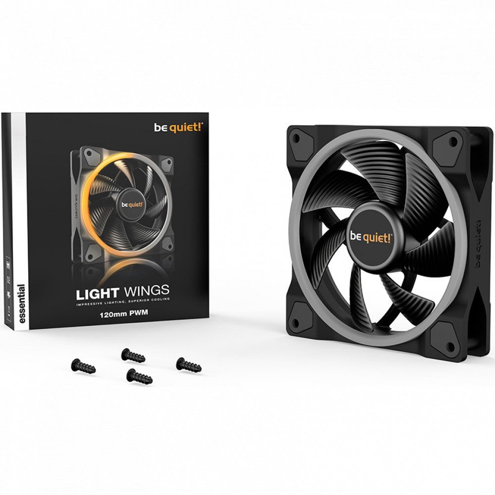 Вентилятор для корпуса be quiet! Light Wings 120mm PWM BL072 черный купить,0