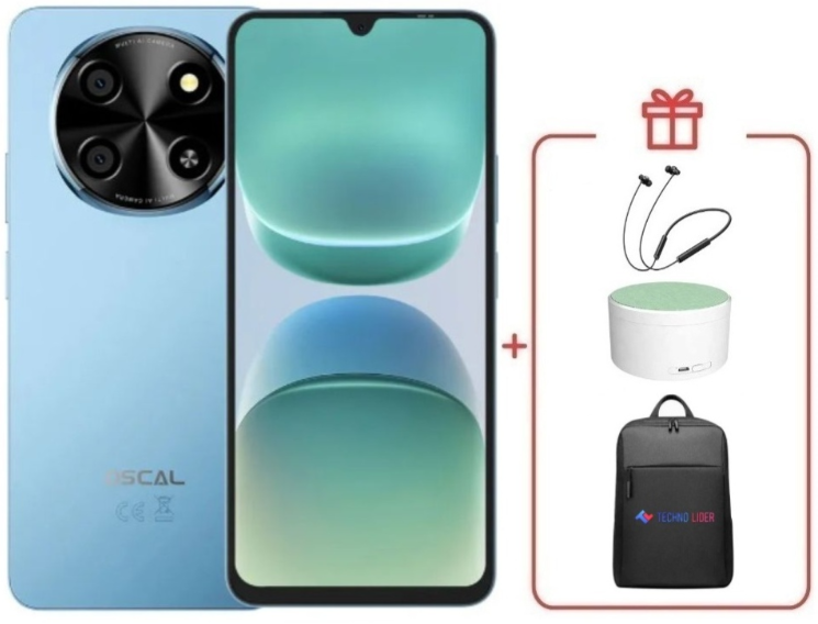 Смартфон Oscal Tiger 8 4/128GB Glacier Blue + подарок купить,NaN
