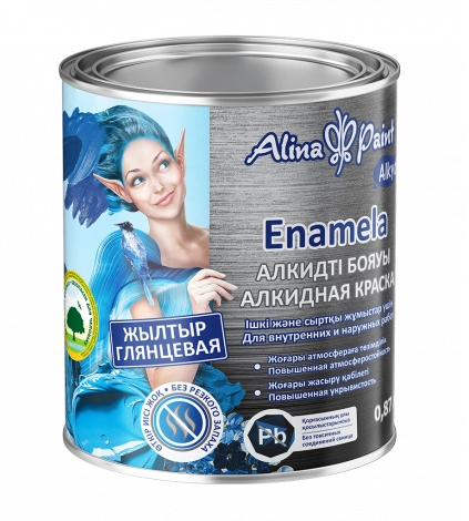 Эмаль Alina Paint Alkyd Enamela - 1348 серая глянцевая 3.9кг