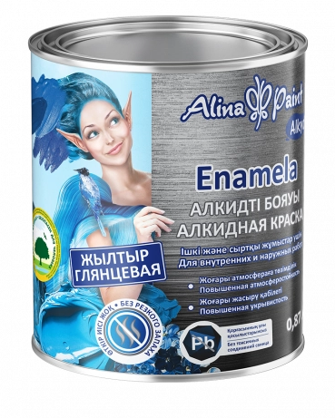 Эмаль Alina Paint Alkyd Enamela - 765 коричневая глянцевая 2.6кг