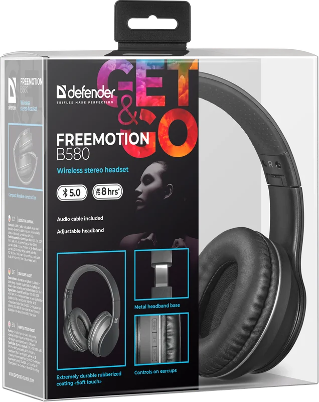 Наушники Defender FreeMotion B580 BT 63580 Black