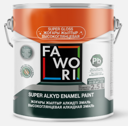 Эмаль Fawori Super Alkyd Enamel Paint - 778 рубиновый глянцевая 2.5л