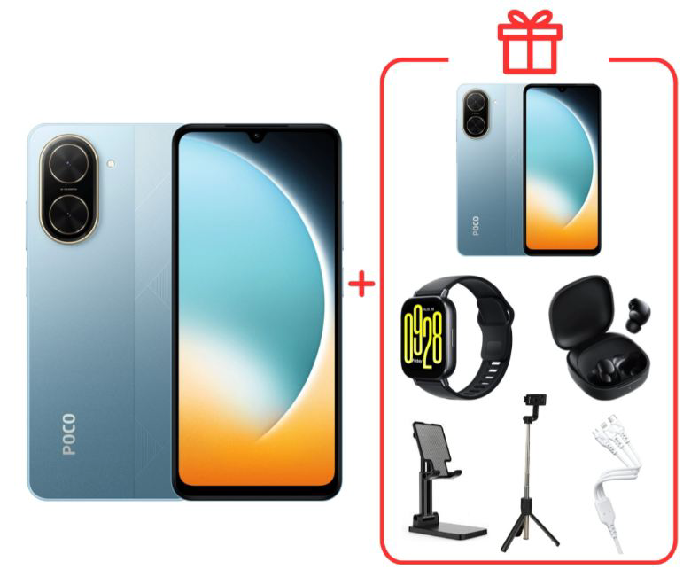 Смартфон Xiaomi Poco C71 4/128Gb Cool Blue + подарок купить,NaN