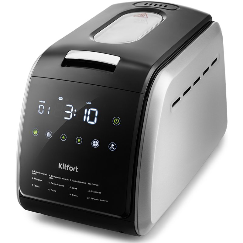 Хлебопечь Kitfort KT-305 черно-серебристая купить,90100