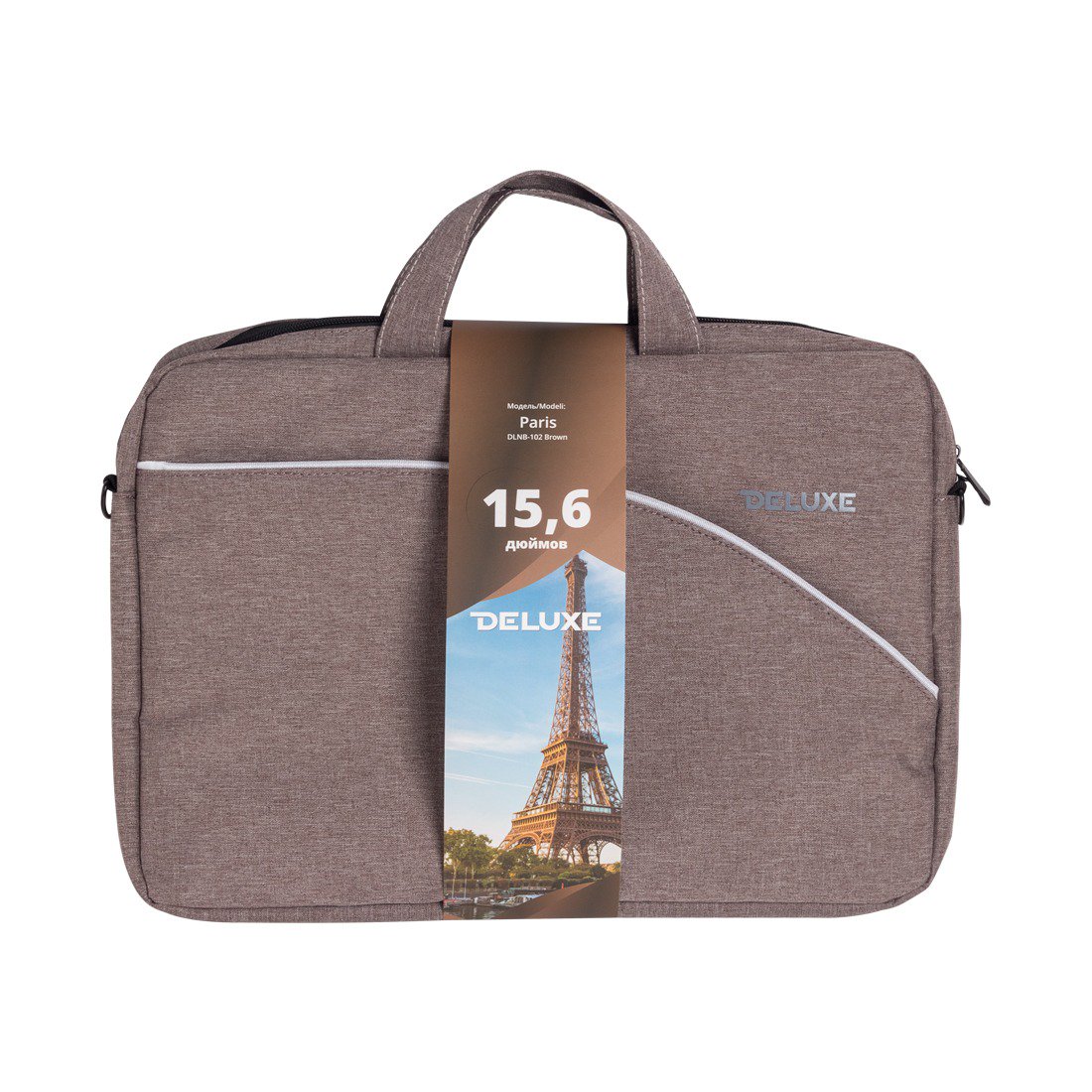 Сумка для ноутбука Deluxe Paris DLNB-102 15.6" коричневая купить,NaN