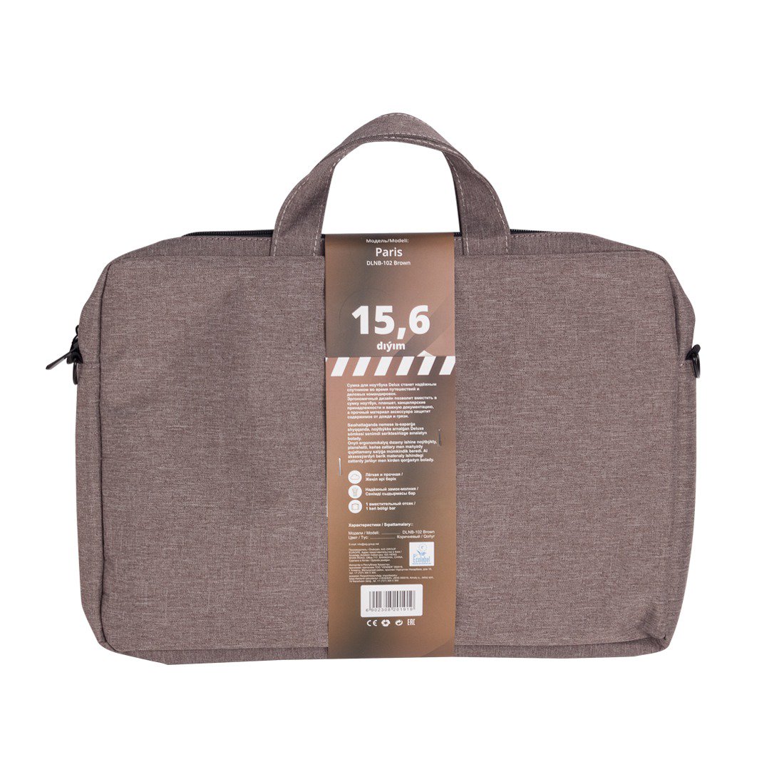 Сумка для ноутбука Deluxe Paris DLNB-102 15.6" коричневая купить,NaN