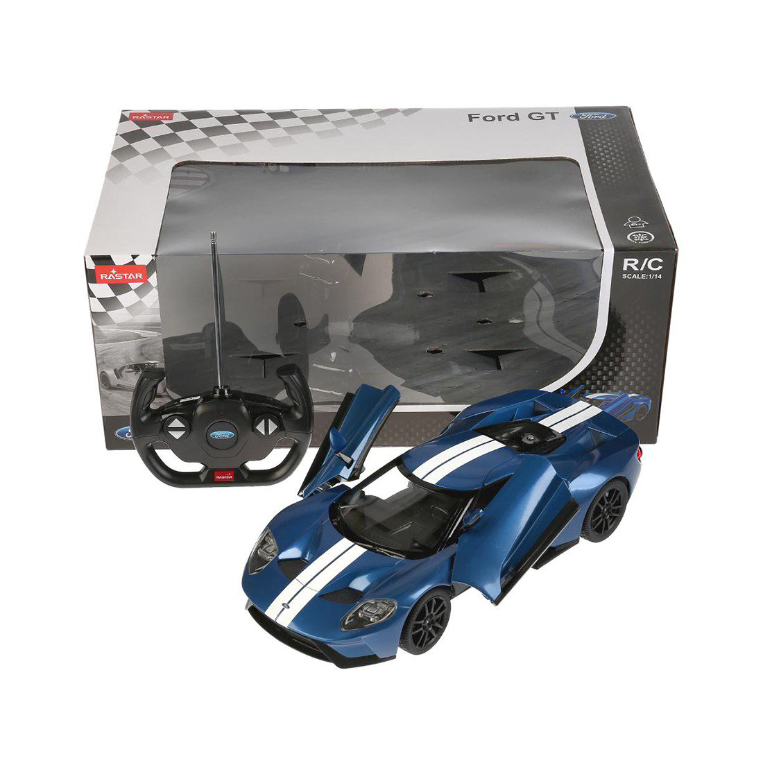 Радиоуправляемая машина Rastar 1:14 Ford GT 78100NB синяя купить,15805