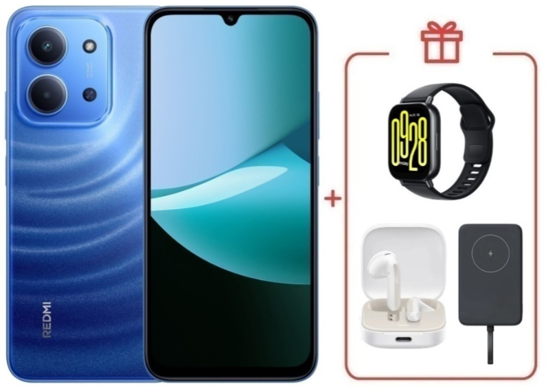 Смартфон Xiaomi Redmi 15C 4G 4/128GB Moonlight Blue + подарок купить,NaN