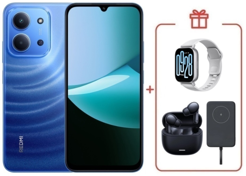 Смартфон Xiaomi Redmi 15C 4G 4/128GB Moonlight Blue + подарок купить,NaN