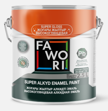 Эмаль Fawori Super Alkyd Enamel Paint - 765 коричневая глянцевая 2.5л купить,16800