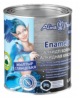 Эмаль Alina Paint Alkyd Enamela - 778 красная глянцевая 2.5кг купить,14600