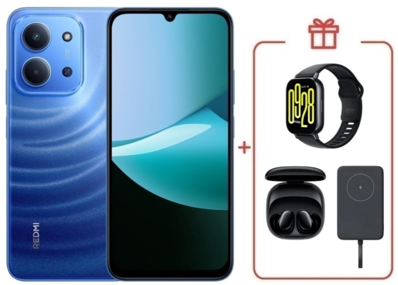 Смартфон Xiaomi Redmi 15C 4G 4/128GB Moonlight Blue + подарок купить,NaN