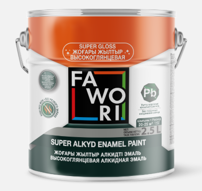 Эмаль Fawori Super Alkyd Enamel Paint - 711 белая глянцевая 2.5л