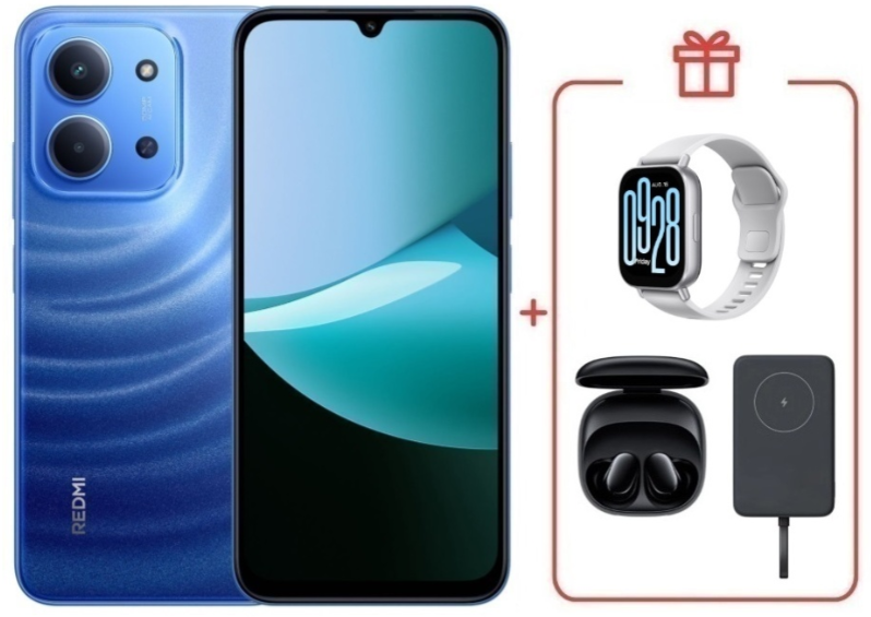 Смартфон Xiaomi Redmi 15C 4G 4/128GB Moonlight Blue + подарок купить,NaN
