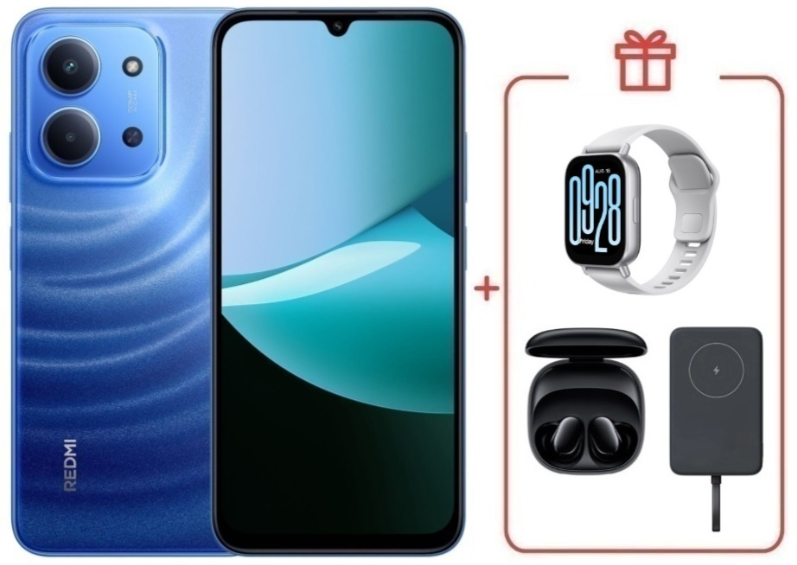Смартфон Xiaomi Redmi 15C 4G 4/128GB Moonlight Blue + подарок купить,NaN