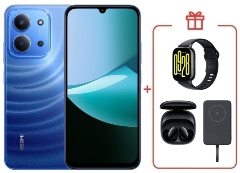 Смартфон Xiaomi Redmi 15C 4G 4/128GB Moonlight Blue + подарок купить,NaN