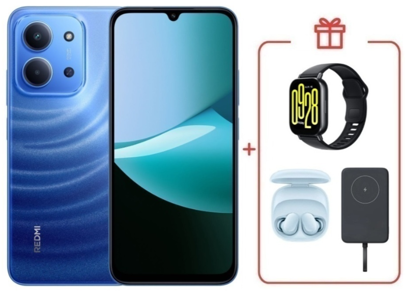 Смартфон Xiaomi Redmi 15C 4G 4/128GB Moonlight Blue + подарок купить,NaN