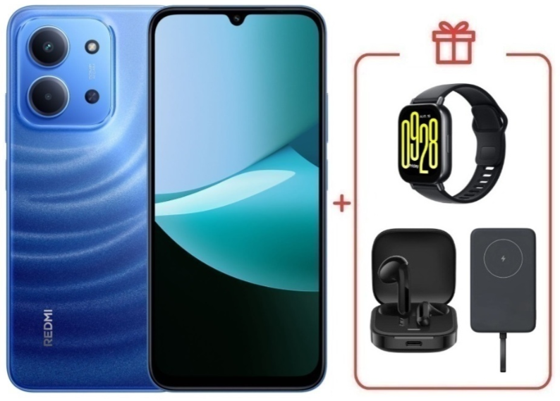 Смартфон Xiaomi Redmi 15C 4G 4/128GB Moonlight Blue + подарок купить,NaN