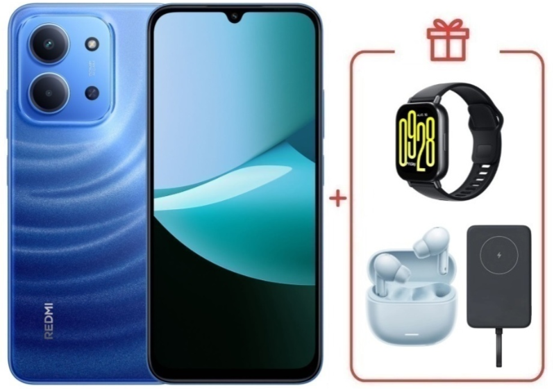 Смартфон Xiaomi Redmi 15C 4G 4/128GB Moonlight Blue + подарок купить,NaN