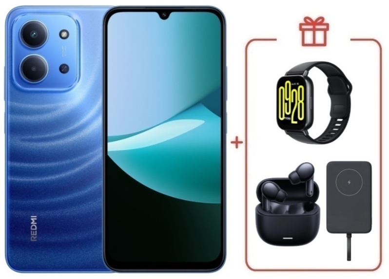 Смартфон Xiaomi Redmi 15C 4G 4/128GB Moonlight Blue + подарок купить,NaN