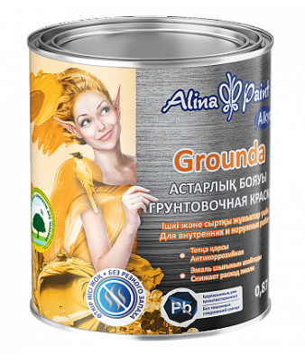 Грунтовка Alina Paint Alkyd Grounda серая 3.9кг