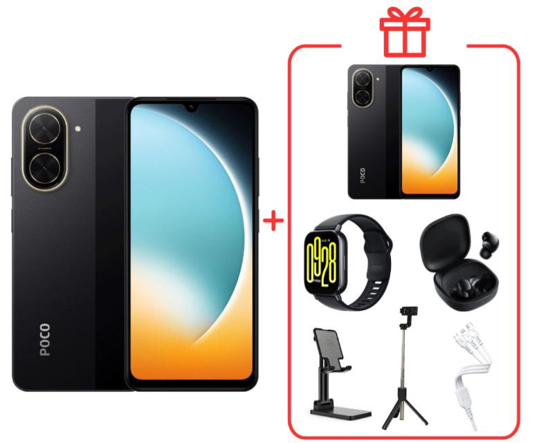 Смартфон Xiaomi Poco C71 4/128Gb Power Black + подарок купить,NaN