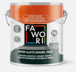 Эмаль Fawori Super Alkyd Enamel Paint - 746 черная глянцевая 2.5л
