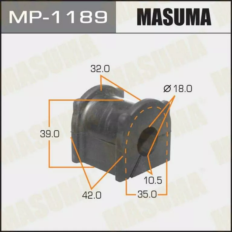 Втулка стабилизатора Masuma MP-1189 d18 / 1011846 / 48818-60040 купить,NaN