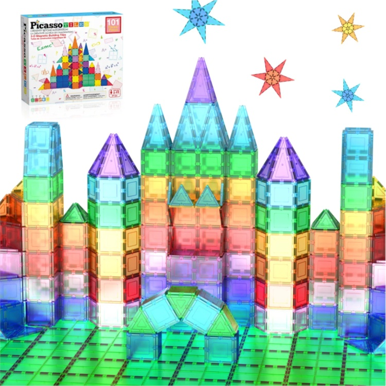Конструктор PicassoTiles классический магнитный 101 деталь купить,NaN
