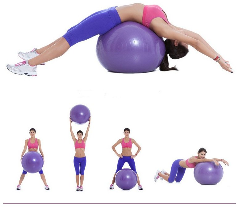 Фитбол FitTop FT-G65 65 см фиолетовый