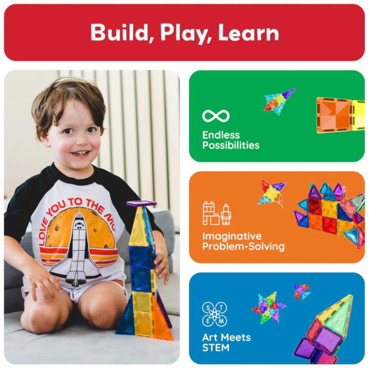 Конструктор PicassoTiles Mini Diamond дорожный формат 40 деталей купить,NaN