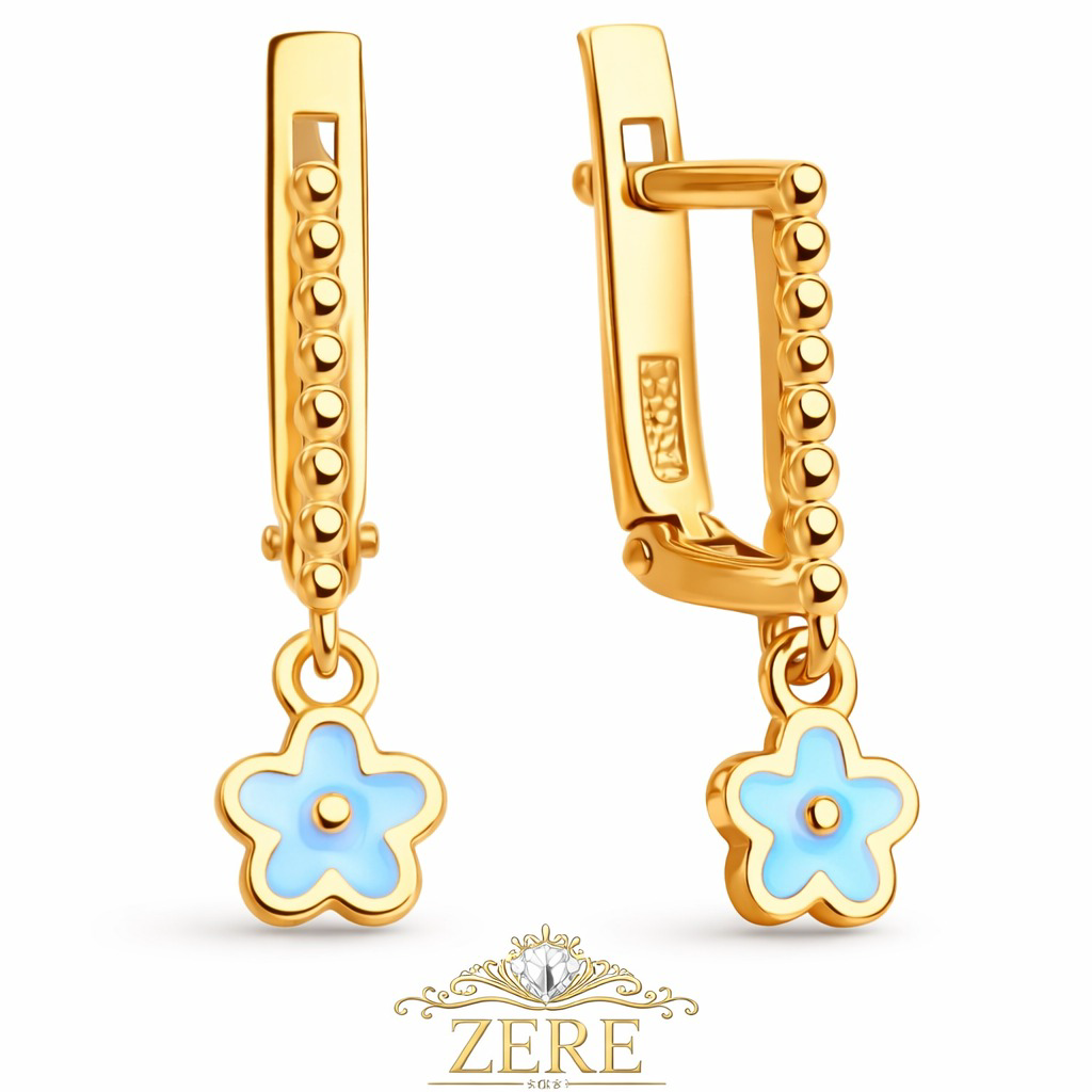 Серьги детские Zere ZR270324 золото 1.48гр купить,136100