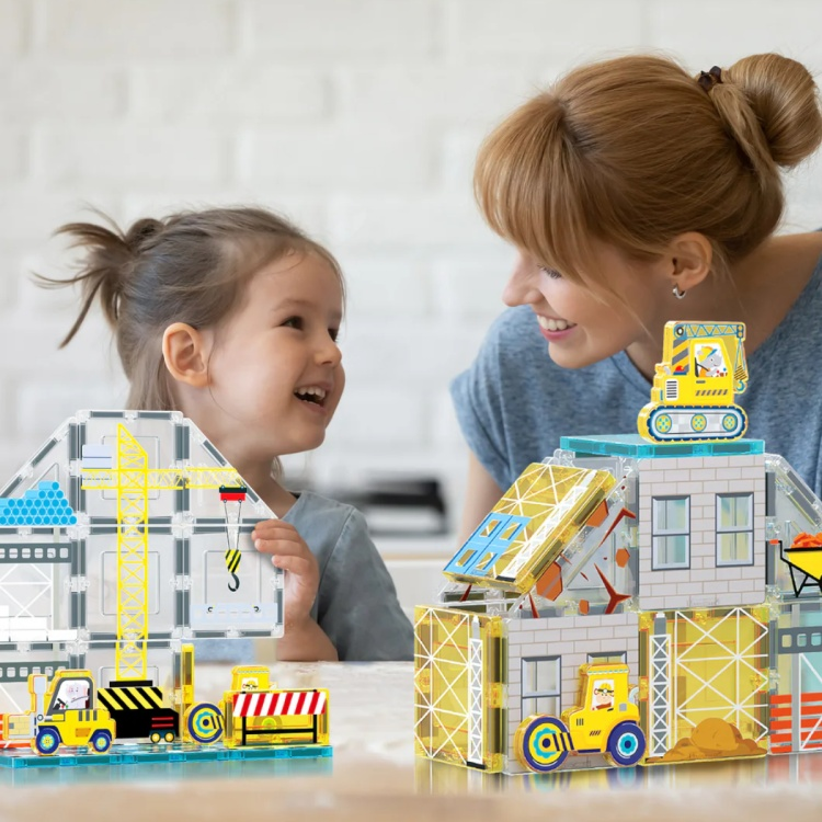 Конструктор PicassoTiles Приключение с транспортом и фигурками 45 деталей купить,NaN