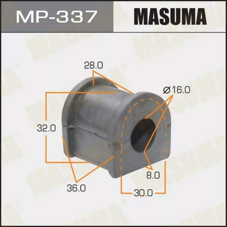 Втулка стабилизатора Masuma MP-337 d16 48818-12170 купить,NaN