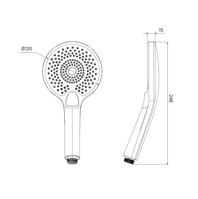 Лейка для душа Iddis Optima Home OPH12BPi18 черный купить,30200