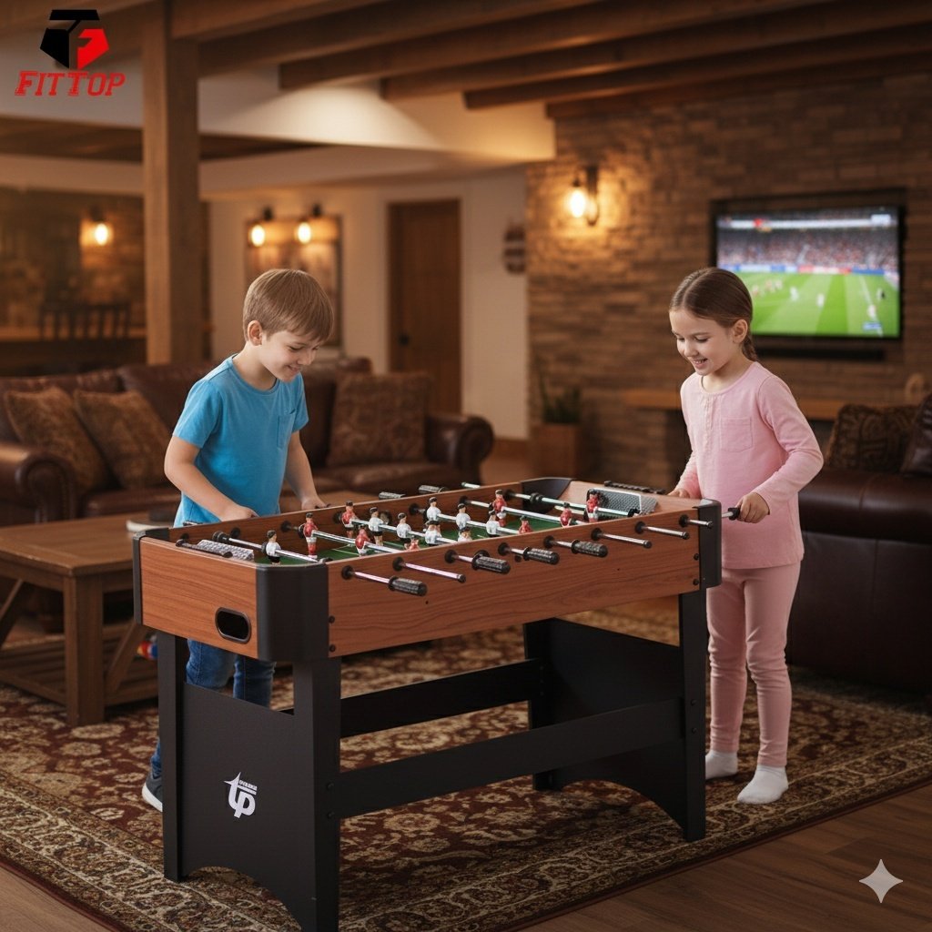 Игровой стол FitTop для футбола коричневый 4 фута