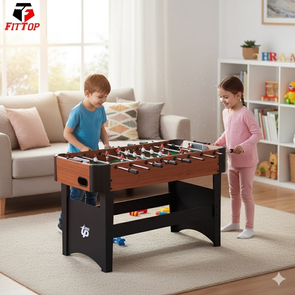 Игровой стол FitTop для футбола коричневый 4 фута