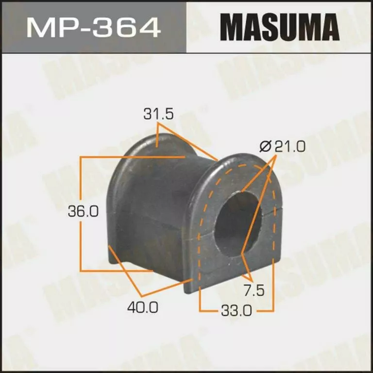 Втулка стабилизатора Masuma MP-364 d21 48815-14140 купить,NaN