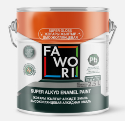 Эмаль Fawori Super Alkyd Enamel Paint - 748 темно-серая глянцевая 2.5л