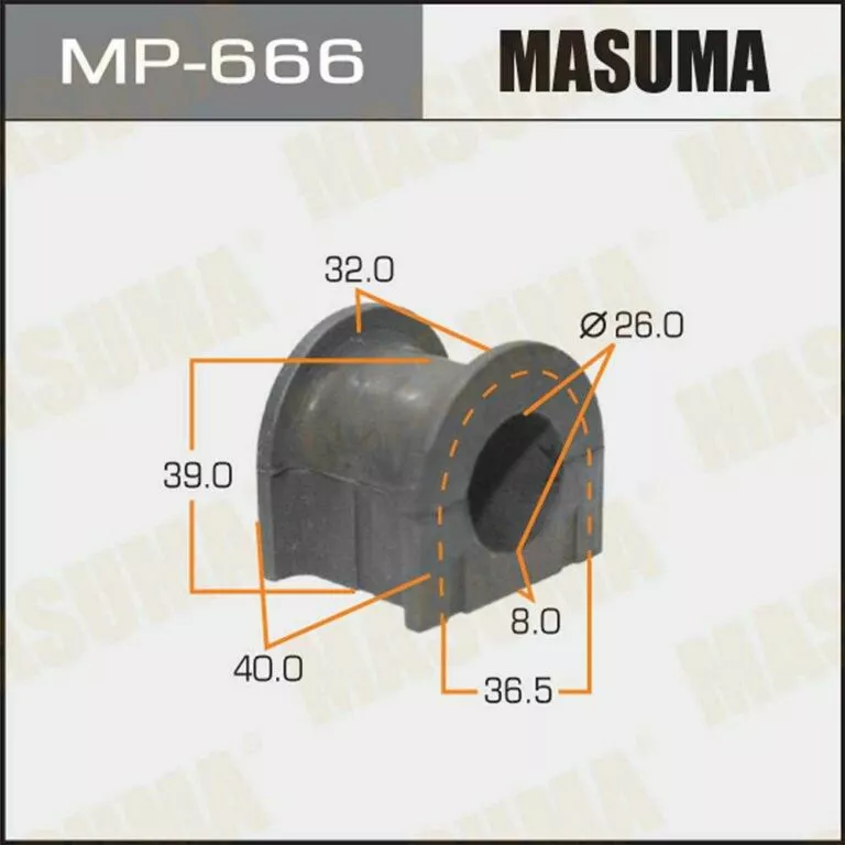 Втулка стабилизатора Masuma MP-666 d26 48815-35100 купить,NaN