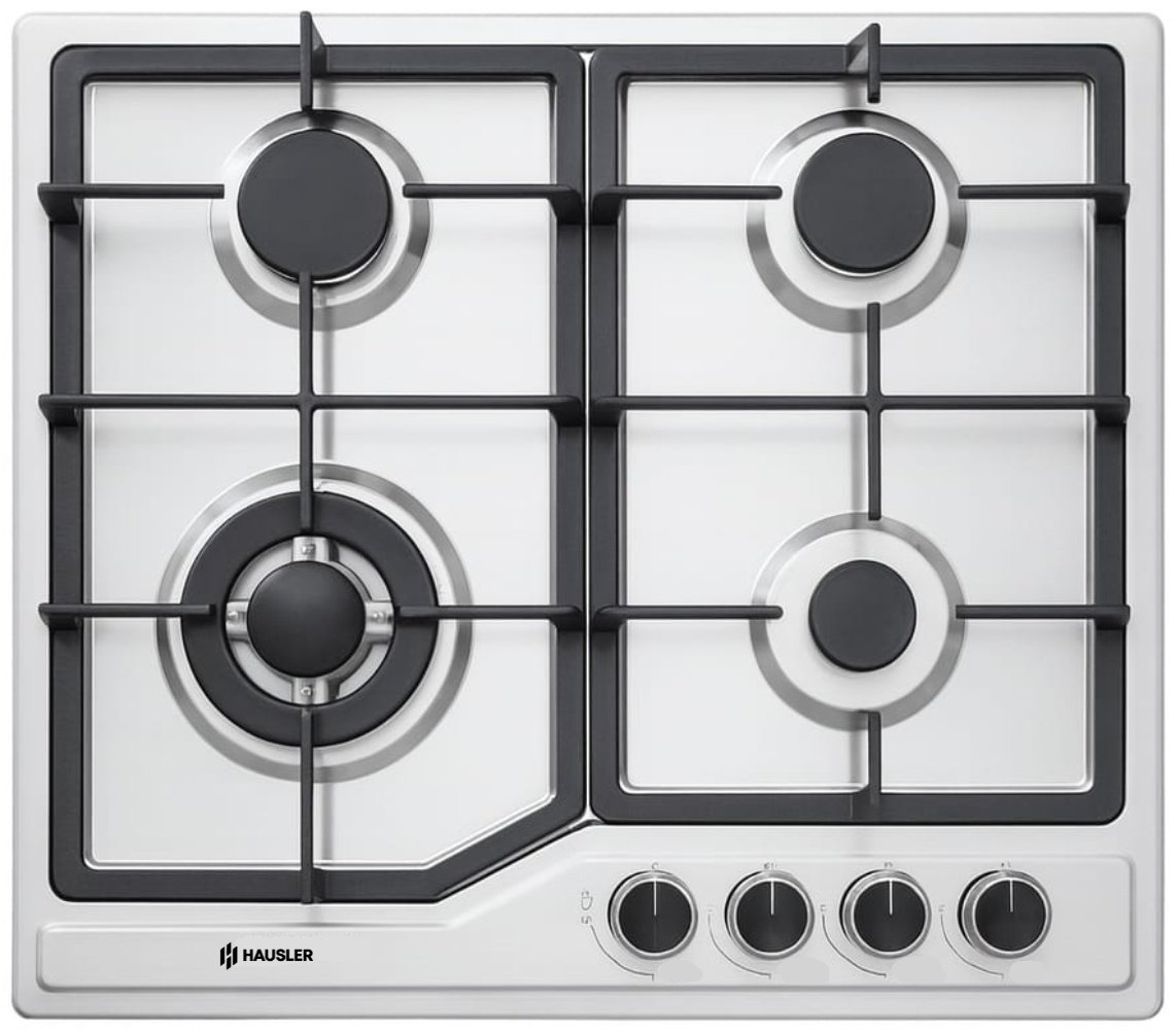 Варочная поверхность HAUSLER HLS-60BK-INOX-W стальной купить,NaN