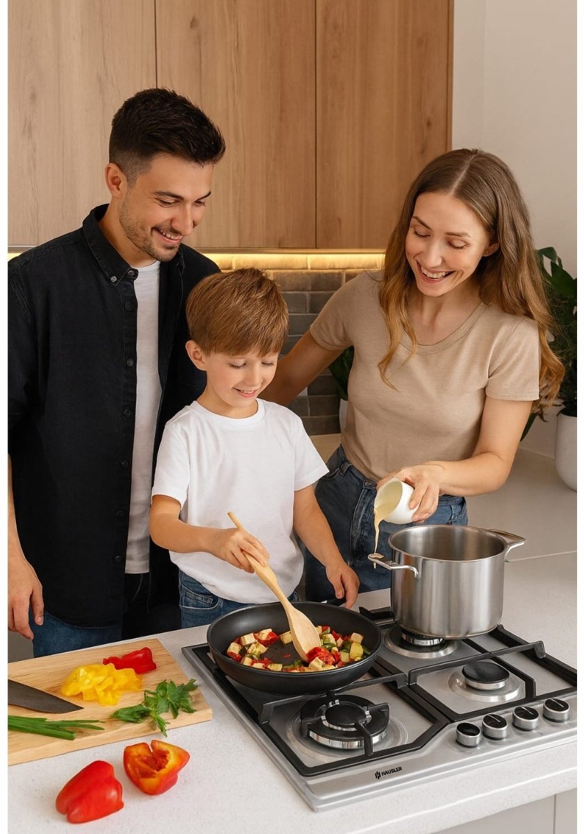 Варочная поверхность HAUSLER HLS-60BK-INOX-W стальной купить,NaN
