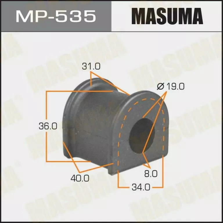 Втулка стабилизатора Masuma MP-535 d19 48815-10090 купить,NaN