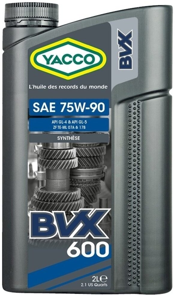 Трансмиссионное масло Yacco BVX 600 75W90 2л купить,NaN