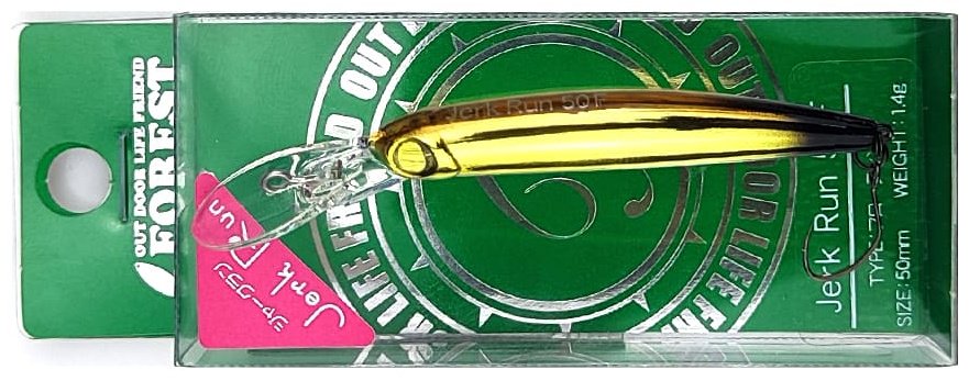 Воблер FOREST Forest Jerk Run 50F 1 шт 50 мм Champagne Gold