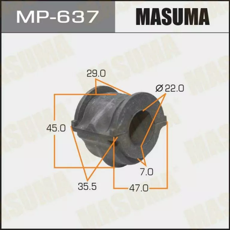 Втулка стабилизатора Masuma MP-637 d22 54613-2Y002 купить,NaN