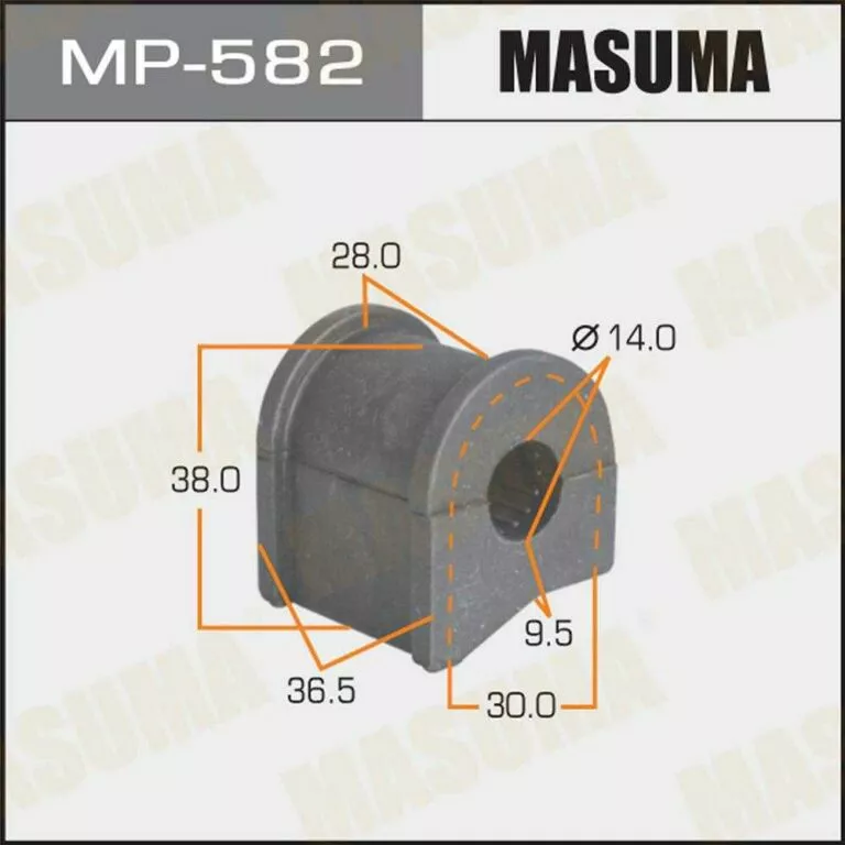 Втулка стабилизатора Masuma MP-582 d14 48818-20260 купить,NaN