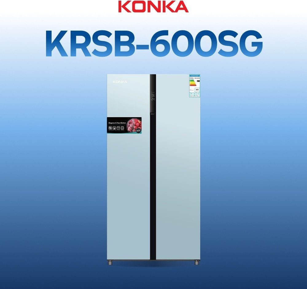 Холодильник KONKA KRSB-600SG серебристый